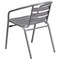 Emma and Oliver Metal Restaurant Dining Stack Chair with Aluminum Slats